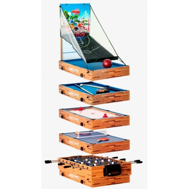 Sure Shot Folding 5 in 1 Multi Games Table