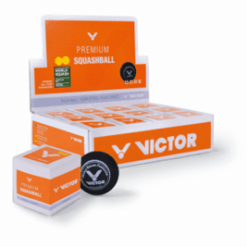 Victor Squash Balls Double Yellow - 12pcs Box
